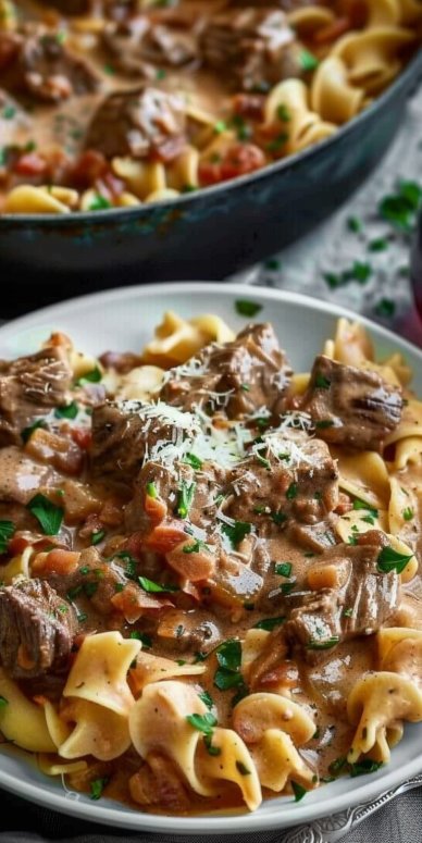 Creamy Beef Stroganoff