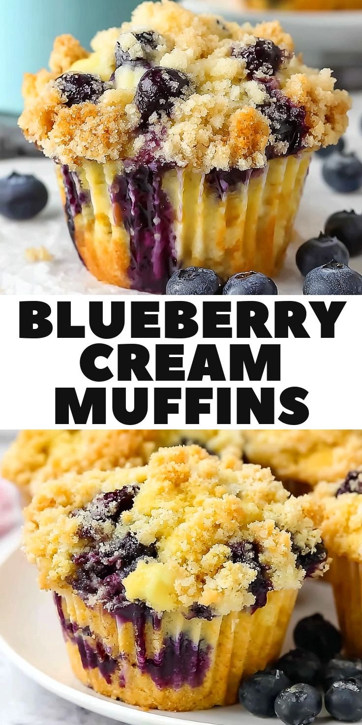 Irresistible Blueberry Cream Cheese Muffins