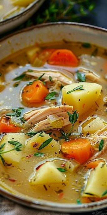 Comforting Chicken Soup with Potatoes