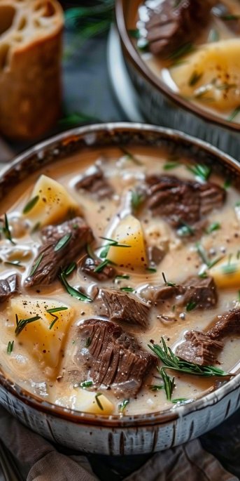 Creamy Steak & Potato Soup