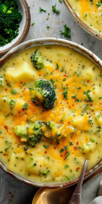 Broccoli Potato Cheese Soup Recipe