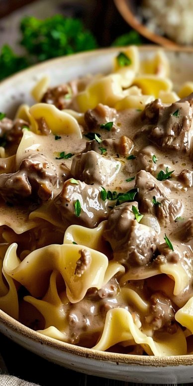 Ground Beef Stroganoff