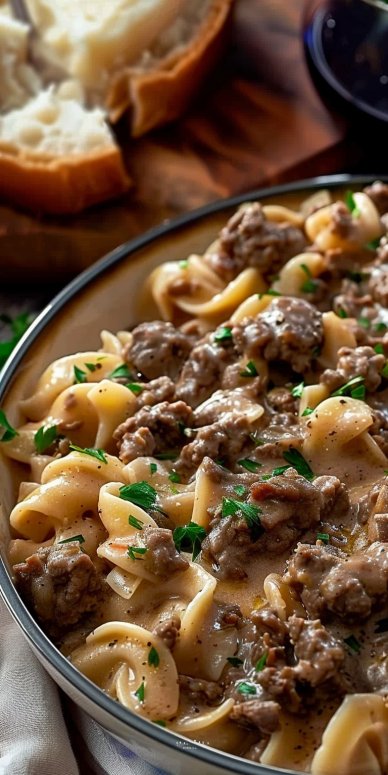 Homemade Ground Beef Stroganoff