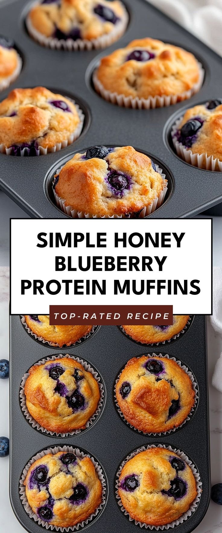 Greek Yogurt Blueberry Protein Muffins