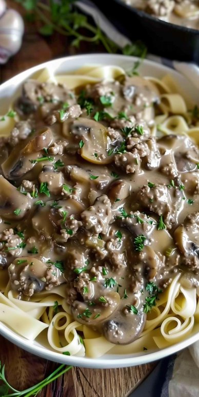 Ground Beef Stroganoff