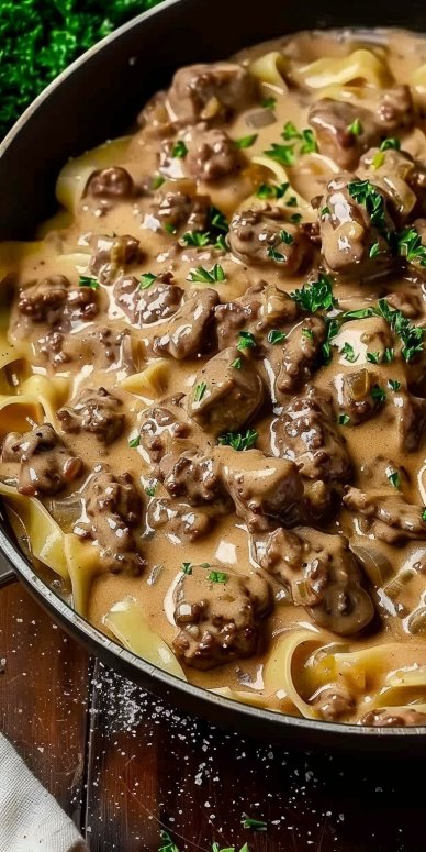 Quick Hamburger Stroganoff Skillet 6 Quick Hamburger Stroganoff Skillet