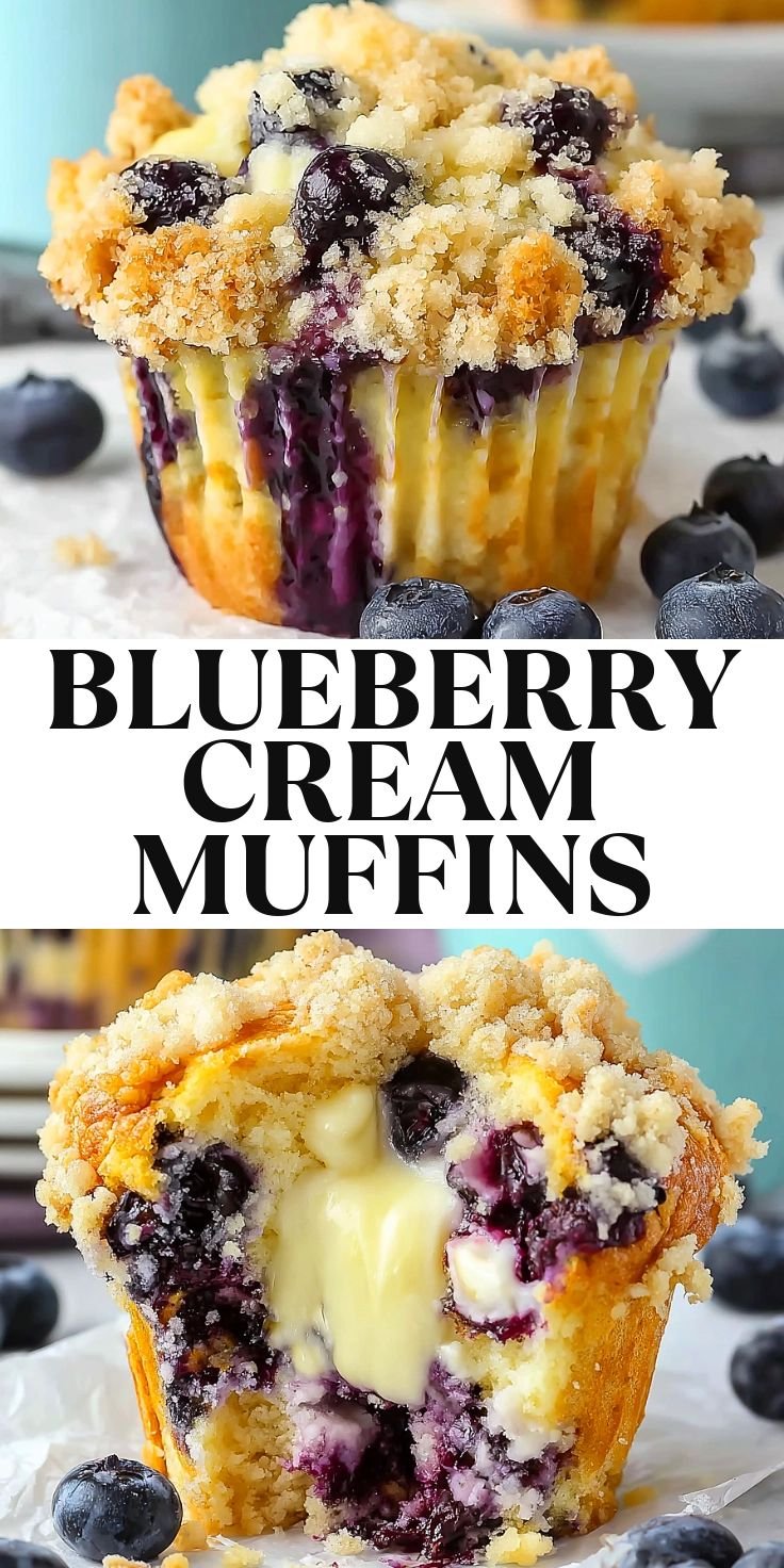 Homemade Blueberry Cream Cheese Muffins 5 Homemade Blueberry Cream Cheese Muffins