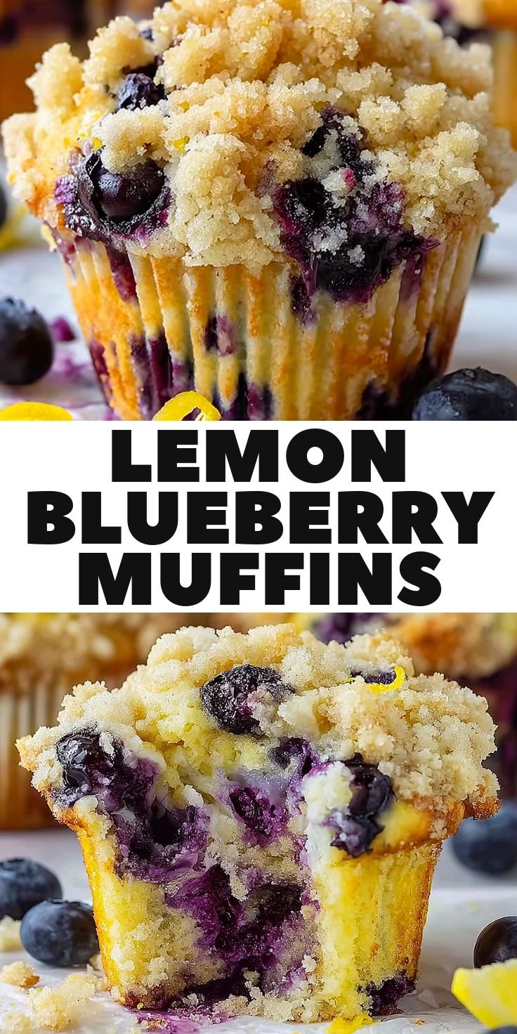 Fluffy Lemon Blueberry Muffins 5 Fluffy Lemon Blueberry Muffins