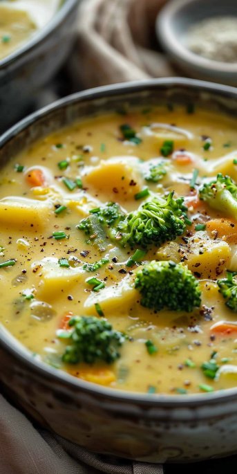 Crockpot Potato Broccoli Cheddar Soup