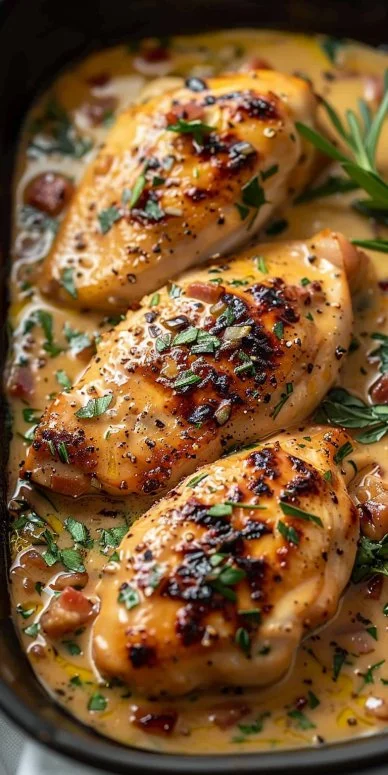 Baked Tuscan Chicken Breast 4 Baked Tuscan Chicken Breast served with vegetables on a plate