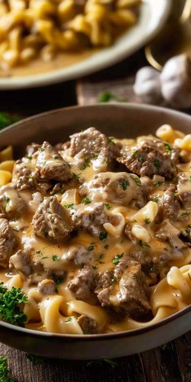 Creamy Beef Stroganoff Casserole
