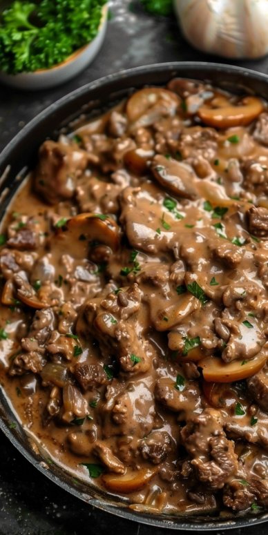 Easy Hamburger Beef Stroganoff