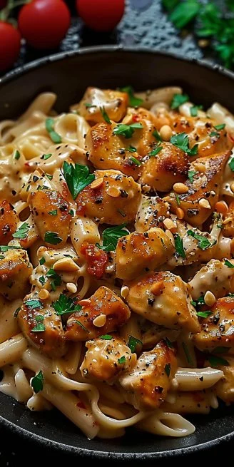 Delicious Cajun Chicken Pasta with spicy chicken and creamy sauce