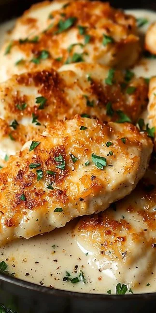 Easy Cream Cheese Chicken 4 Easy cream cheese chicken dish served with sides on a plate