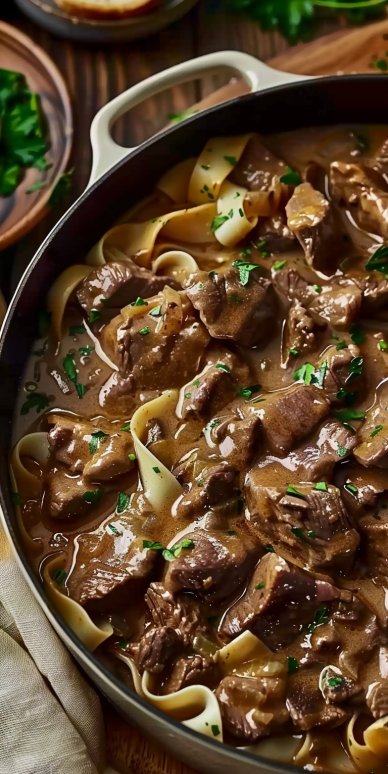 Dutch Oven Beef Stroganoff