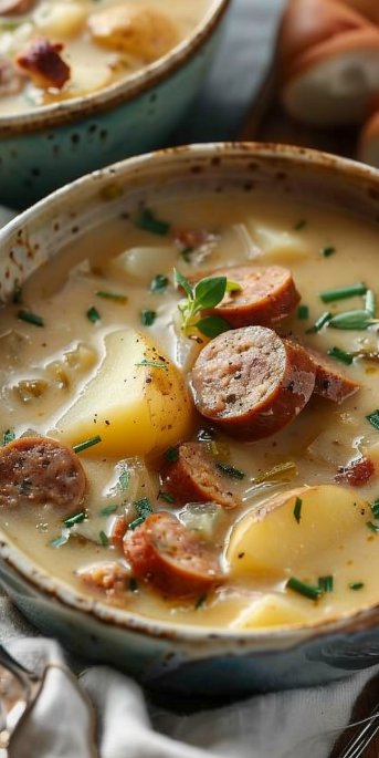 Cozy Crockpot Potato Soup with Sausage