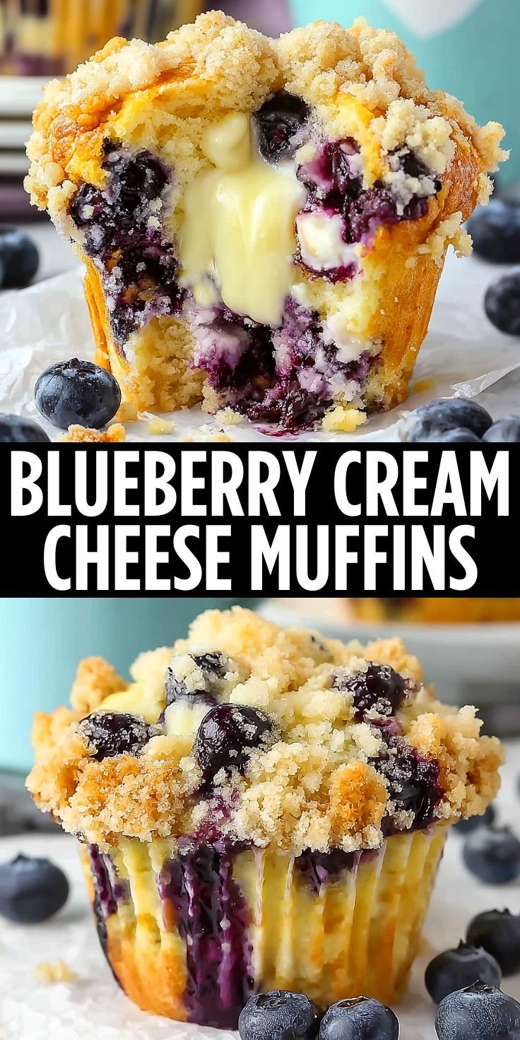 Glazed Blueberry Cream Cheese Muffins 5 Glazed Blueberry Cream Cheese Muffins