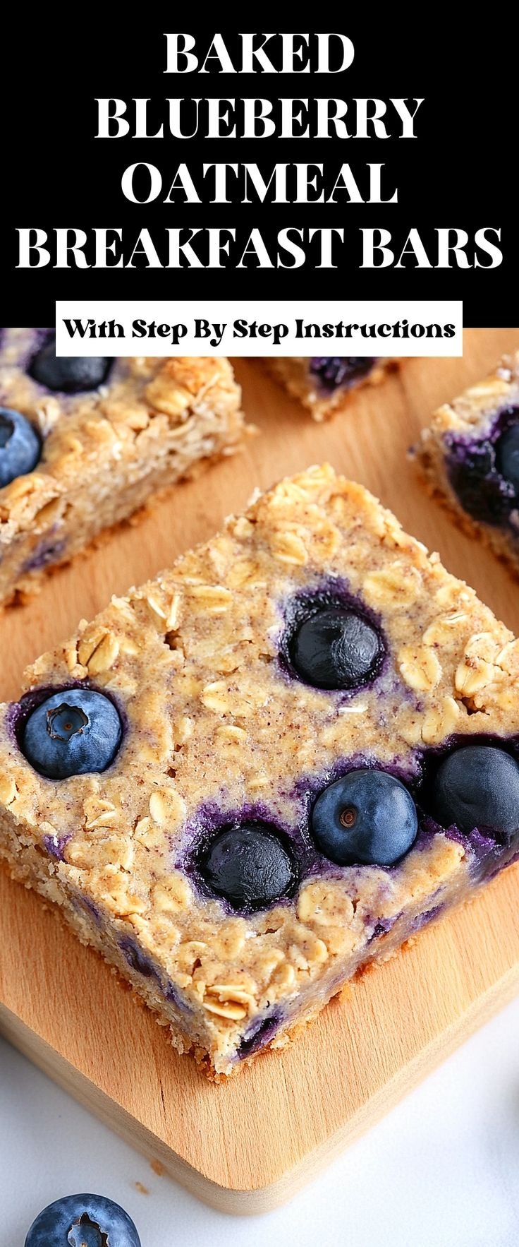 Healthy Blueberry Oatmeal Breakfast Bars