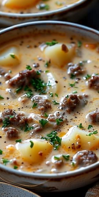 Easy Cheesy Hamburger Potato Soup