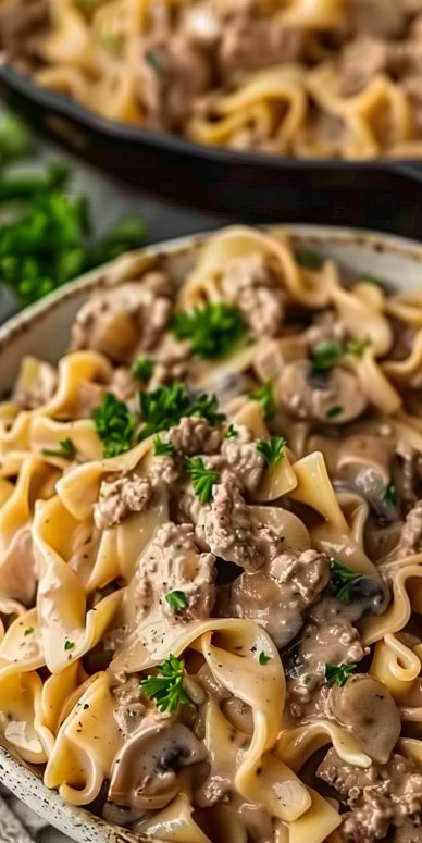 Ground Beef Stroganoff