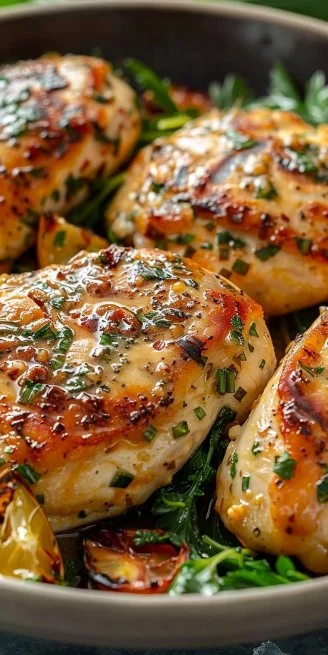 Stuffed Chicken Breast 4 Delicious stuffed chicken breast ready to serve with a side of vegetables.