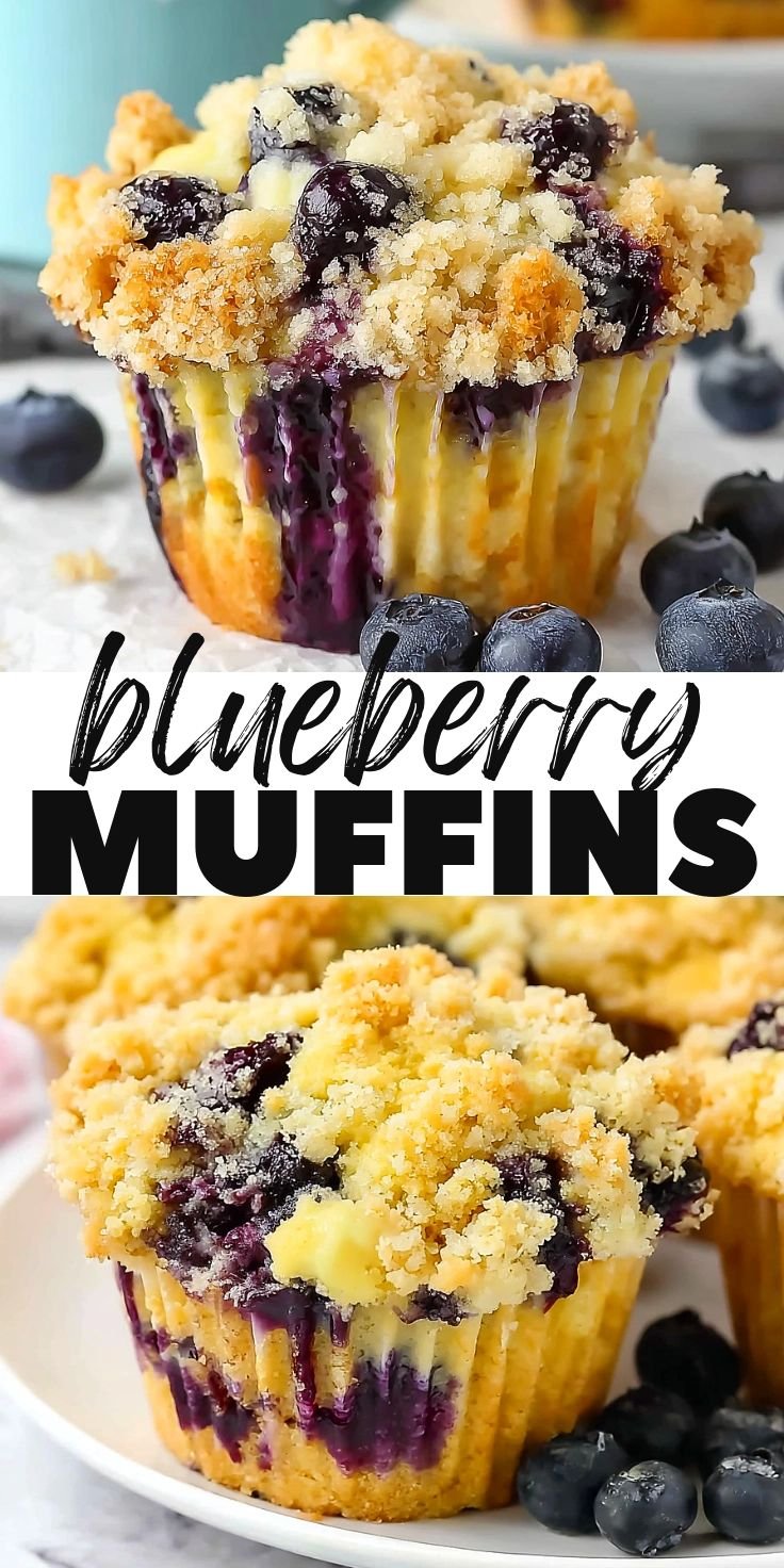 Sweet Blueberry Cream Cheese Muffins 5 Sweet Blueberry Cream Cheese Muffins