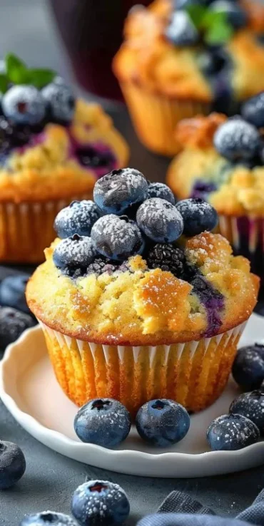 Ultimate blueberry cream cheese muffins ready to enjoy