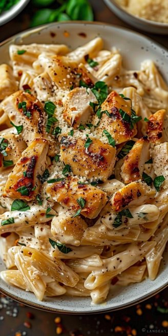 Creamy Garlic Parmesan Chicken Pasta