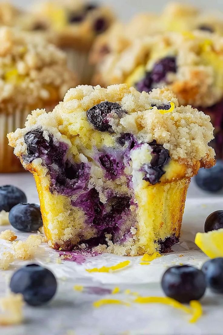 Lemon Blueberry Muffins 5 Lemon Blueberry Muffins