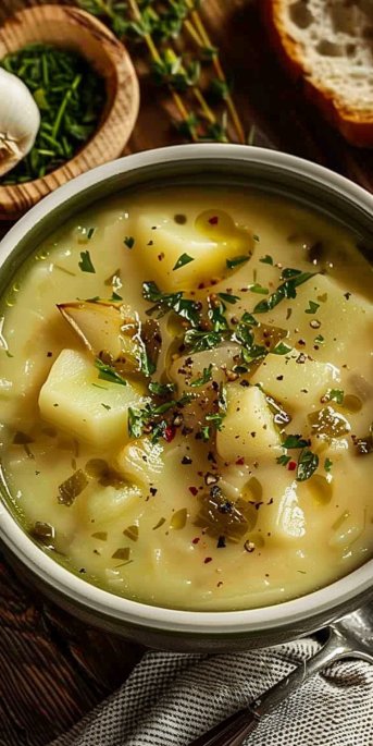 Roasted Garlic Potato Soup