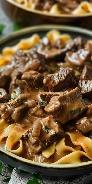 Beef Stroganoff with Egg Noodles 5 Beef Stroganoff with Egg Noodles
