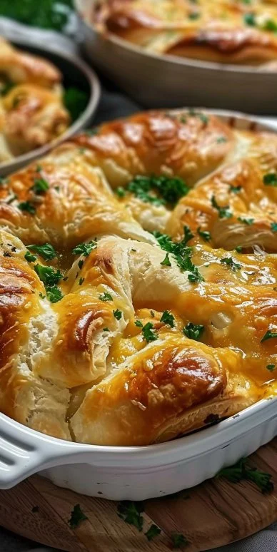 Cheesy Chicken Crescent Bake