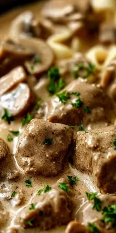 Creamy Beef Stroganoff