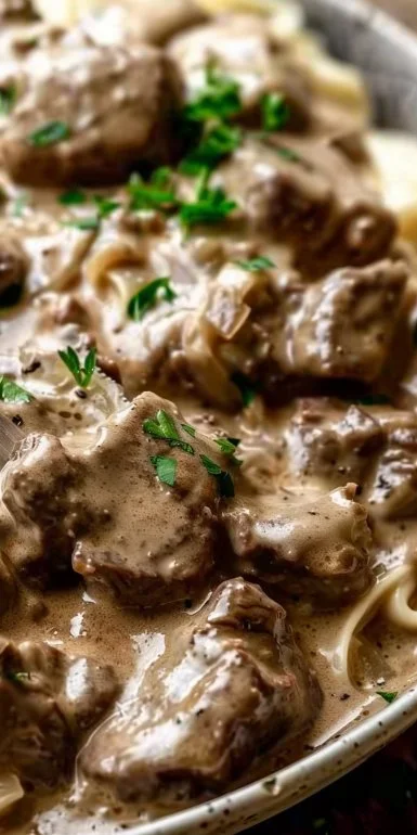 Creamy Beef Stroganoff