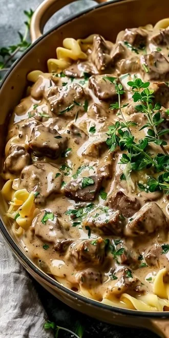 Creamy Beef Stroganoff Casserole