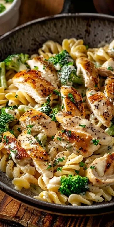 Creamy Rotisserie Chicken Broccoli Pasta