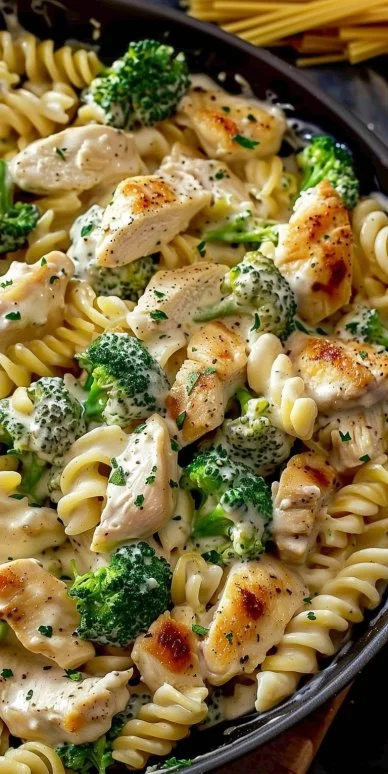 Creamy Rotisserie Chicken Broccoli Pasta