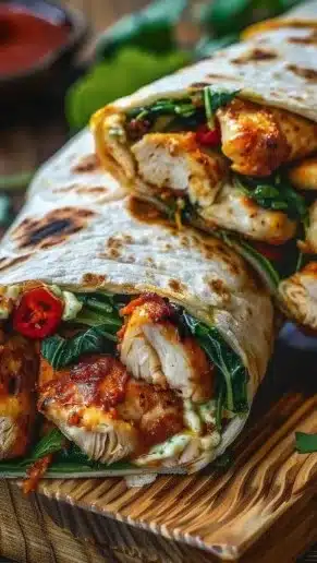 Crispy Air Fryer Chicken & Mozzarella Wraps 5 Crispy Air Fryer Chicken & Mozzarella Wraps