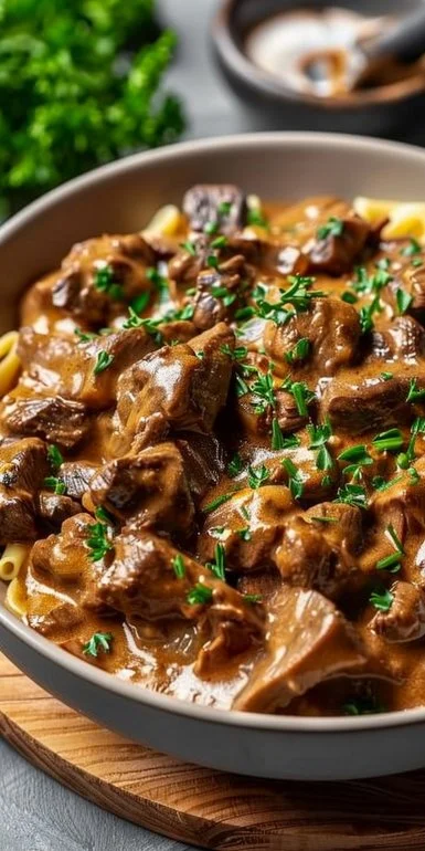 Crockpot Beef Stroganoff