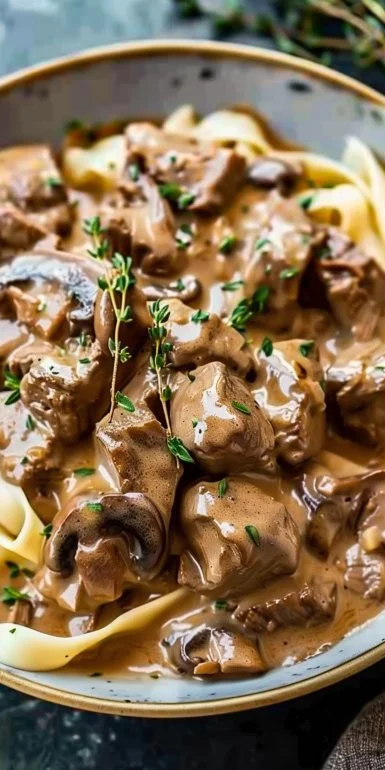 Crockpot Beef Stroganoff