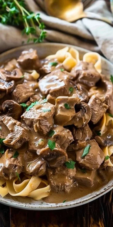 Crockpot Beef Stroganoff