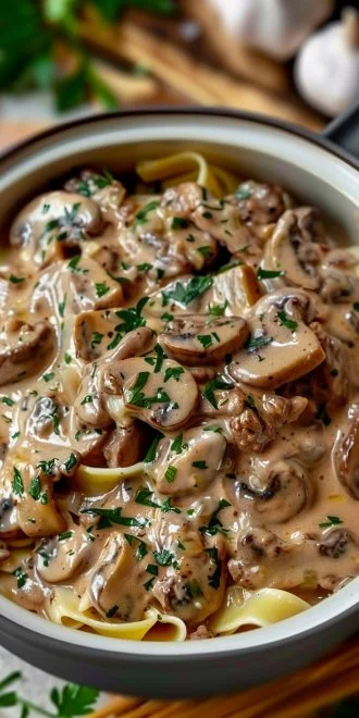 Crockpot Beef Stroganoff