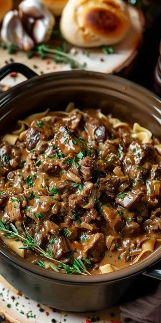 Crockpot Beef Stroganoff