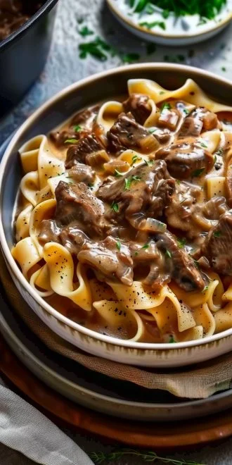 Crockpot Beef Stroganoff