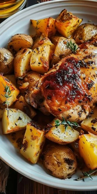 Crockpot Chicken and Potatoes cooked to perfection in a slow cooker