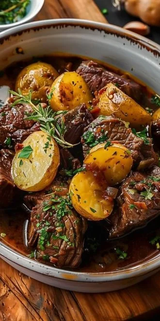Crockpot Recipe with Beef and Potatoes