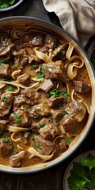 Dutch Oven Beef Stroganoff
