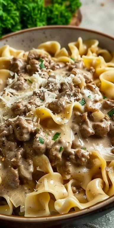 Easy Ground Beef Stroganoff