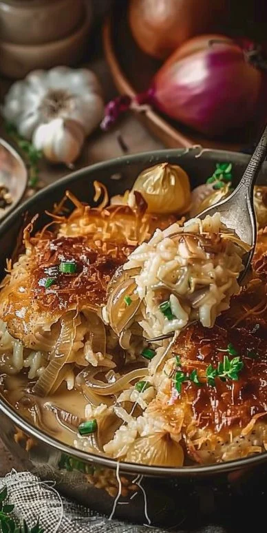 French Onion Chicken Rice Bake 5 French Onion Chicken Rice Bake