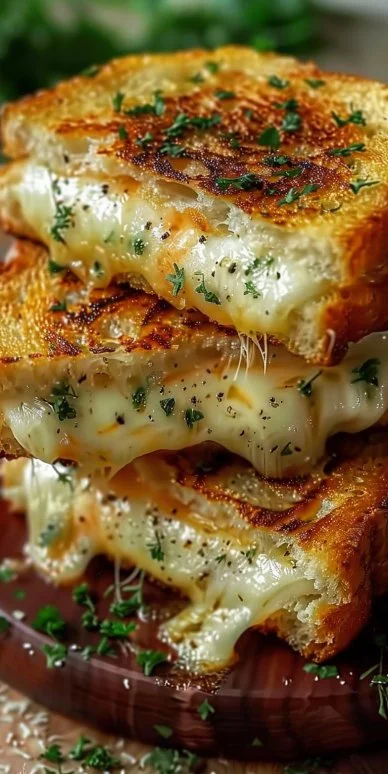 Garlic Bread Grilled Cheese